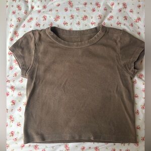 Brandy Melville Brown Short Sleeve Tee